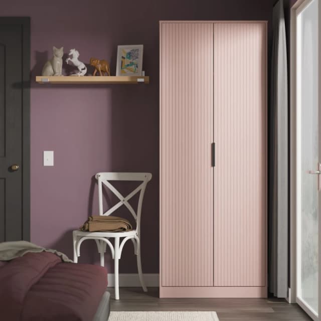 Ready Assembled 2 U Menai 2 Door Wardrobe (Ready Assembled) in Dusty Pink Dusty Pink Unisex