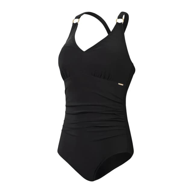 Speedo Womens Shaping V Neck 1 Piece - Black 12