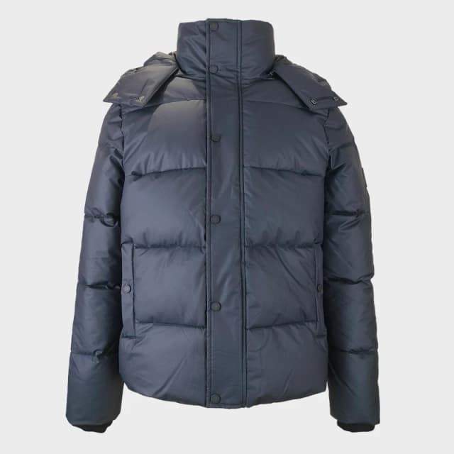 Jack Wills Mens Appledore Water and Wind Resistant Hooded Short Puffer Jacket Black male S
