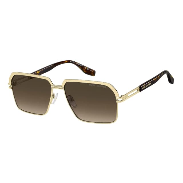 Marc Jacobs Marc Rectangular Gold Havana male 59 cm