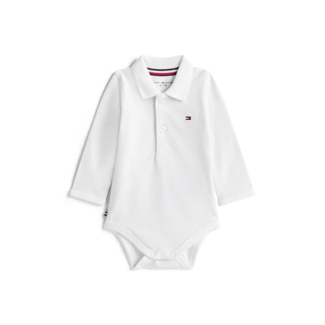 Tommy Hilfiger Unisex Kids Long-Sleeve Bodysuit White YBR unisex 3M(62)