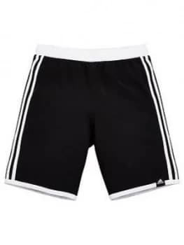 Boys, adidas Swim 3 Stripe Shorts - Black, Size 7-8 Years