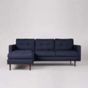 Swoon Berlin House Weave Corner Sofa - Left Hand Side - Corner Sofa - Navy