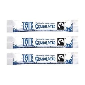 Tate Lyle Fairtrade Granulated Cane White Sugar Sticks Pack of 1000