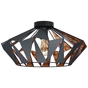 Eglo Carlton 6 Black & Copper Ceiling Light - 60W
