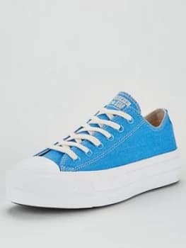Converse Chuck Taylor All Star Lift Renew Ox Trainer - Blue, Size 3, Women