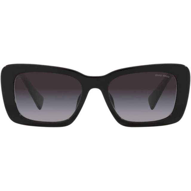 Miu Miu Womens Rectangle Black Grey Gradient MU07YS Black Female One Size