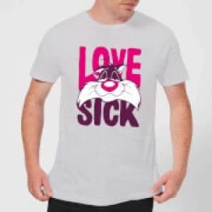 Looney Tunes Love Sick Sylvester Mens T-Shirt - Grey - 4XL