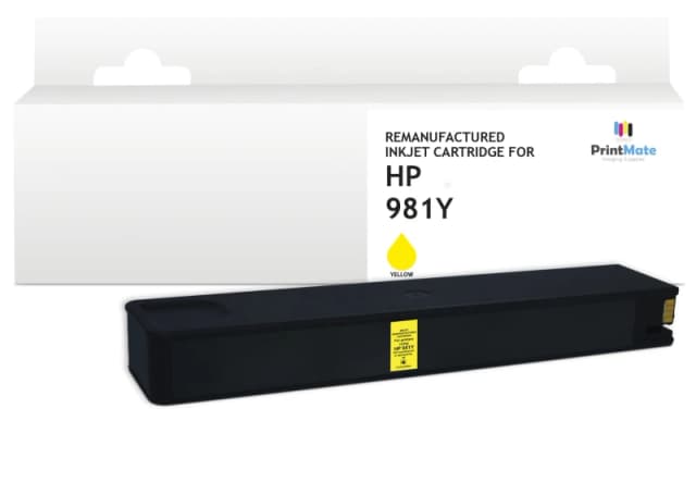PrintMate HP 981Y. remanufactured ink cartridge. high capacity. Yellow