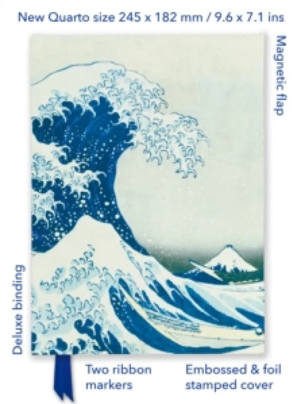 Katsushika Hokusai: The Great Wave (Foiled Quarto Journal) Notebook / blank book