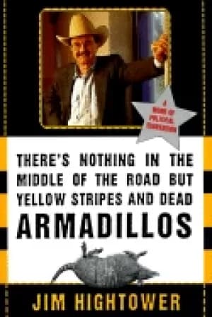 theres nothing in the middle of the road but yellow stripes and dead armadi