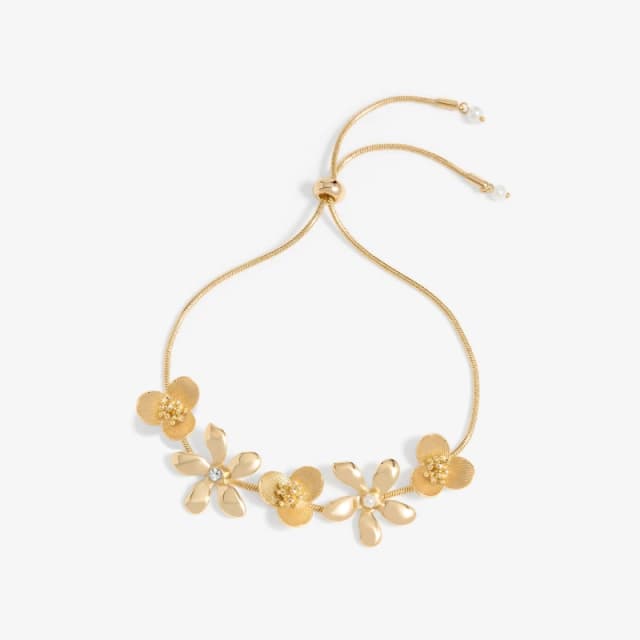 Mood Gold Mixed Flower Toggle Bracelet Gold