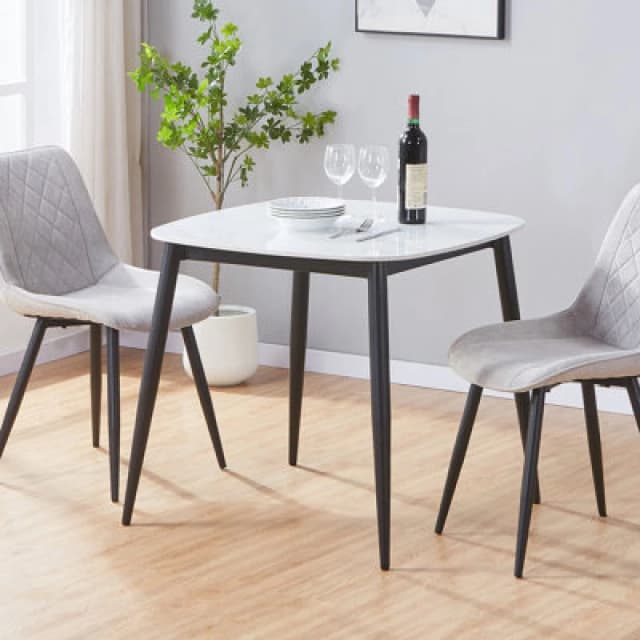 Core Aspen Square White Gloss Dining Table