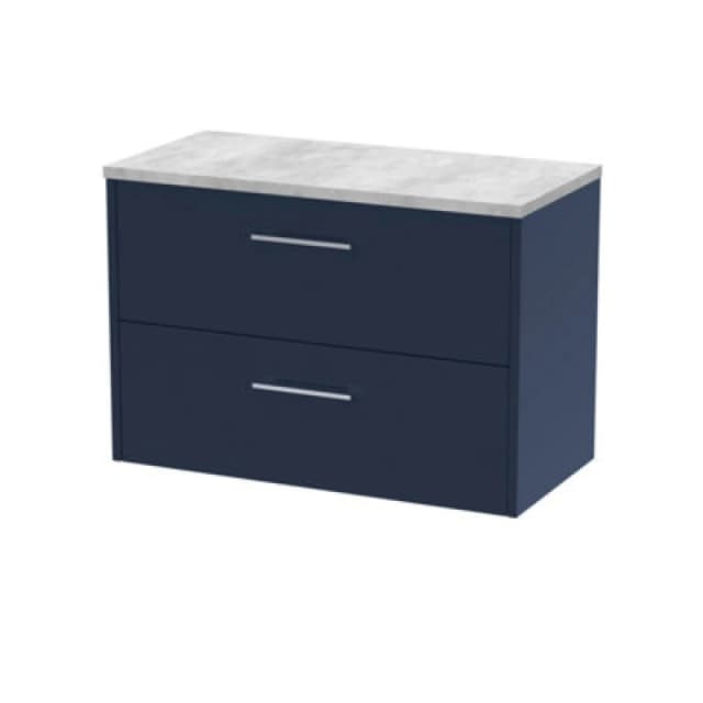 Hudson Reed 800 Wh 2-Drawer Vanity & Laminate Top