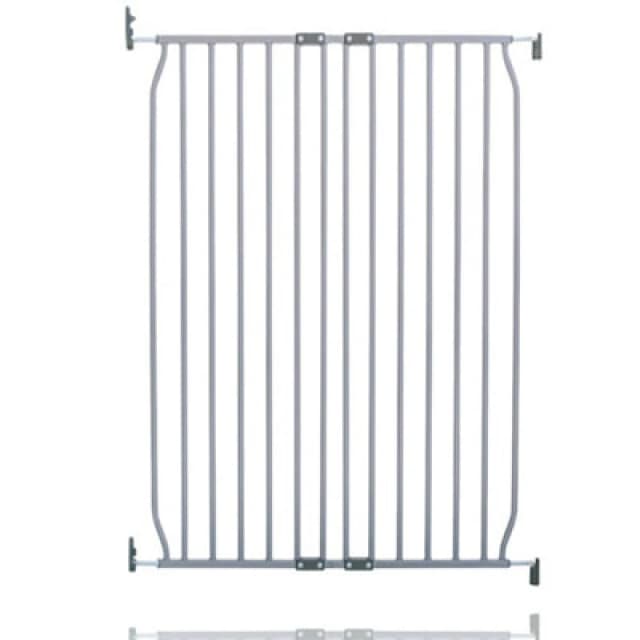 Safetots Extra Tall Eco Screw Fit Baby Gate, Grey, 80Cm - 90Cm, Extra Tall Gate 100Cm In Height, Stair Gate For Baby