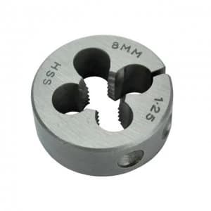 Faithfull HSS Straight Flute Split Die M8 x 1.25, 1" OD