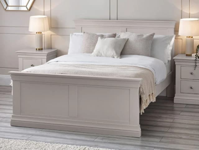 Julian Bowen Clermont 5ft King Size Grey Wooden Bed Frame