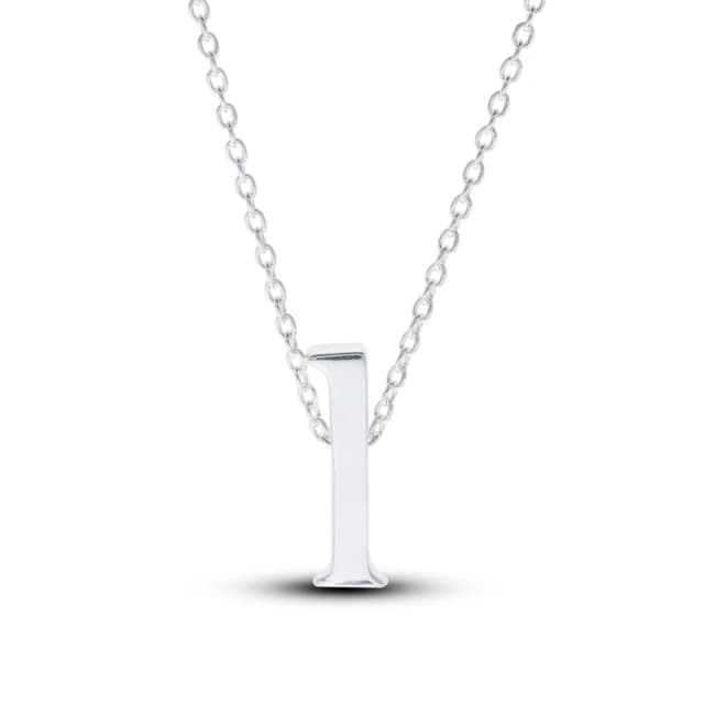 Be You Sterling Silver lowercase Initial Necklace Silver female L