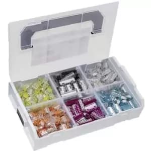 HellermannTyton 148-90046 Helacon Connector clip set flexible: 1-2.5 mm² fixed: 0.5-2.5 mm² Number of pins: 2, 3, 4, 5, 6, 8 350 pc(s)