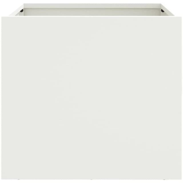 VIDAXL Planters 2 pcs White 32x30x29cm Steel Vidaxl 8721012363960