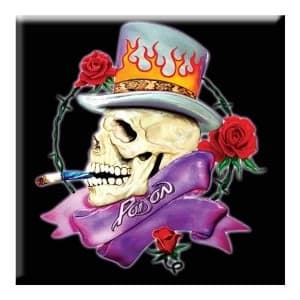 Poison - Skull Fridge Magnet
