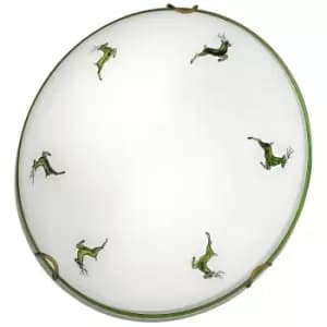 Elegant and classic NONNA ceiling light in antique brass 1 light