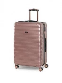 Rock Luggage Chicago Large 8 Wheel Rose Pink Suitcase