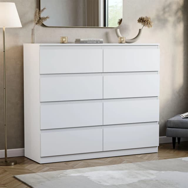 Lassic Vida Designs Denver 8 Drawer Chest White unisex 8 Drawer