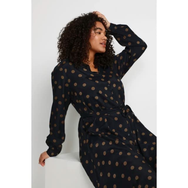 KAFFE Curve Womens shirt dress KAFFE Curve Olivia Noir Female 54