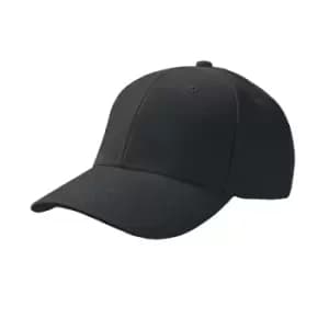 Atlantis Pilot Premium Brush Cotton 6 Panel Cap (One Size) (Black)