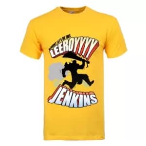Grindstore Mens Alright Let Do This Leeroy Jenkins T-Shirt (L) (Yellow)