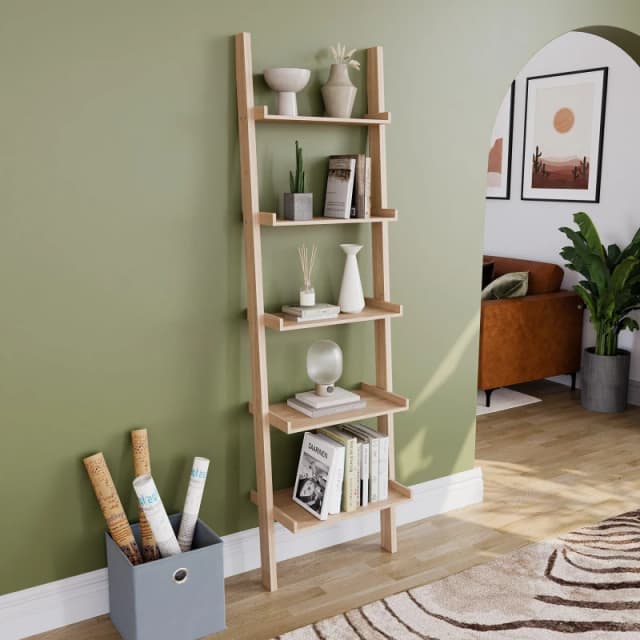 Lassic Vida Designs York 5 Tier Ladder Bookcase Pine unisex 5 Tier