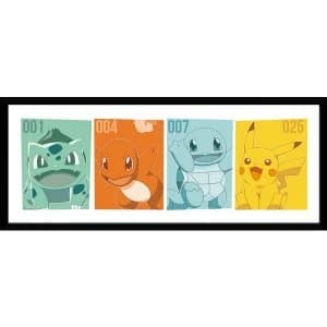 Pokemon Kanto Partners Framed Collector Print
