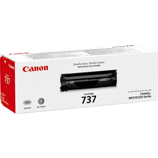 Canon 737BK Black Standard Capacity Toner Cartridge 2.4k pages - EXRCA737