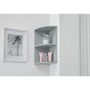 Colonial Corner Wall Shelf Unit Grey