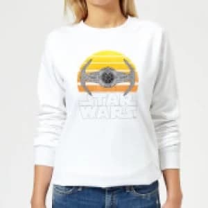 Star Wars Sunset Tie Womens Sweatshirt - White - 3XL