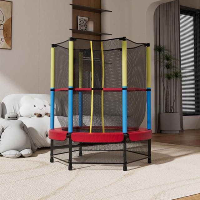 LIFE IDEAS SPORT Outdoor Trampoline with High Enclosure Net Red unisex One size