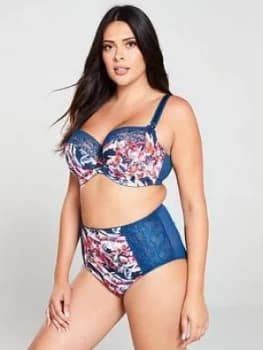 Sculptresse Chi Chi Balconette Bra - Teal Floral
