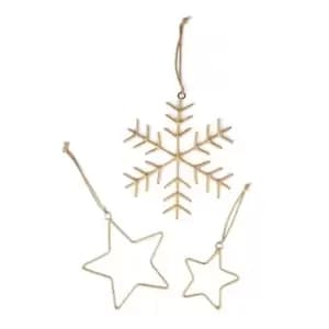 I Saw It First House Doctor Ornaments 3 Pack - Metallics