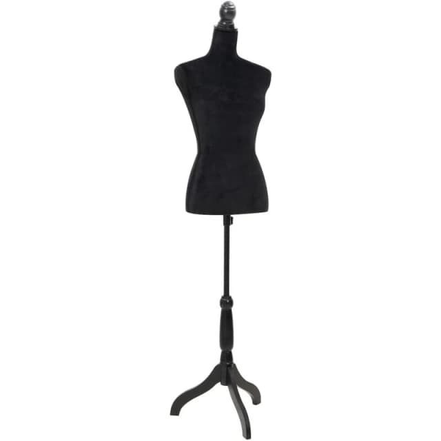 vidaXL Ladies Bust Display Black Female Mannequin Female Dress Form, Black 30028