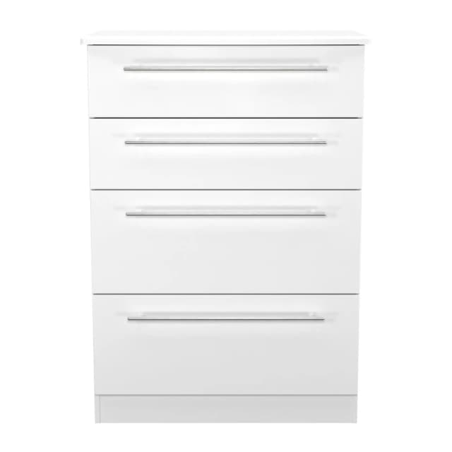 Ready Assembled 2 U Carlton 4 Drawer Deep Chest (Ready Assembled) in White Size: Medium White Unisex Medium