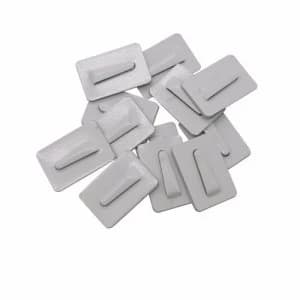 Zexum 20x30mm Self Adhesive Steel Coated Cable Clips 10 Pack