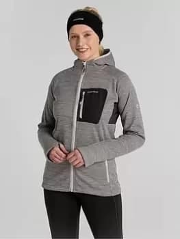 Craghoppers Trina Hooded Fleece FZ Jacket - Silver, Size 12, Women