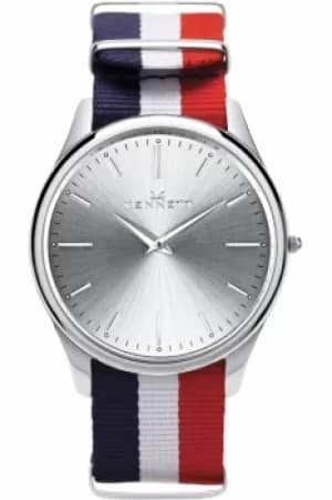 Mens Kennett Kensington Silver RWB Nato Watch KSILSILRWBNATO