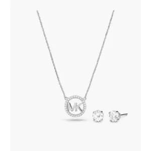 Michael Kors Womens Sterling Necklace Box Set - Silver