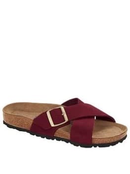 Birkenstock Siena Nubuck Sandal - Maroon, Maroon, Size 6, Women