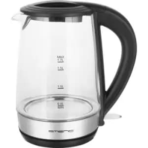 EMERIO WK-123131 Kettle cordless, BPA-free Stainless steel, Black