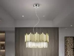 Tiara Pendant Ceiling Light 6 Light Chrome G9