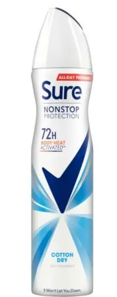 Sure Non Stop Protection Cotton Dry Deodorant 250ml