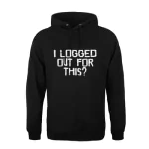 Grindstore Mens I Logged Out For This Hoodie (L) (Black)